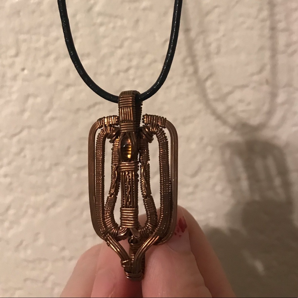 Hand wrapped necklace